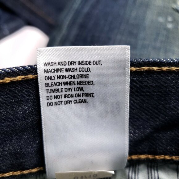 Old Navy Clean Water Wash Jeans Size 31 Mid Rise Straight Distressed Mens - Picture 9 of 9